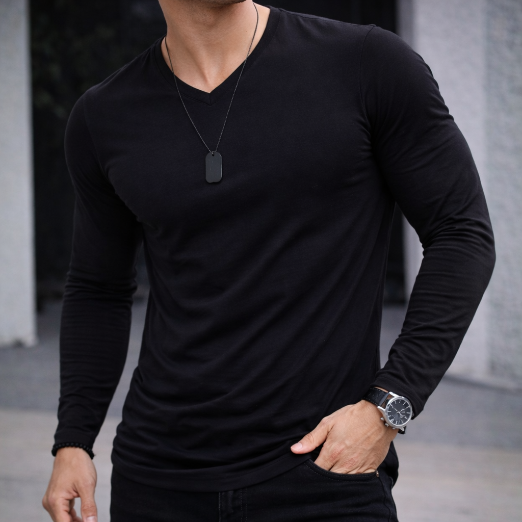 Polera Vittorio Manga larga