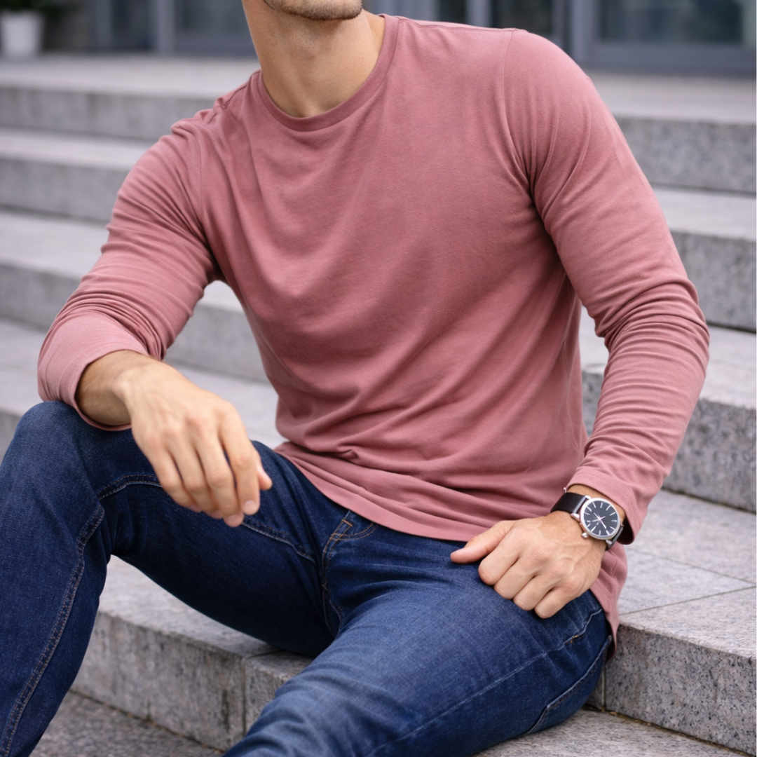 Polera Long Fit Manga Larga