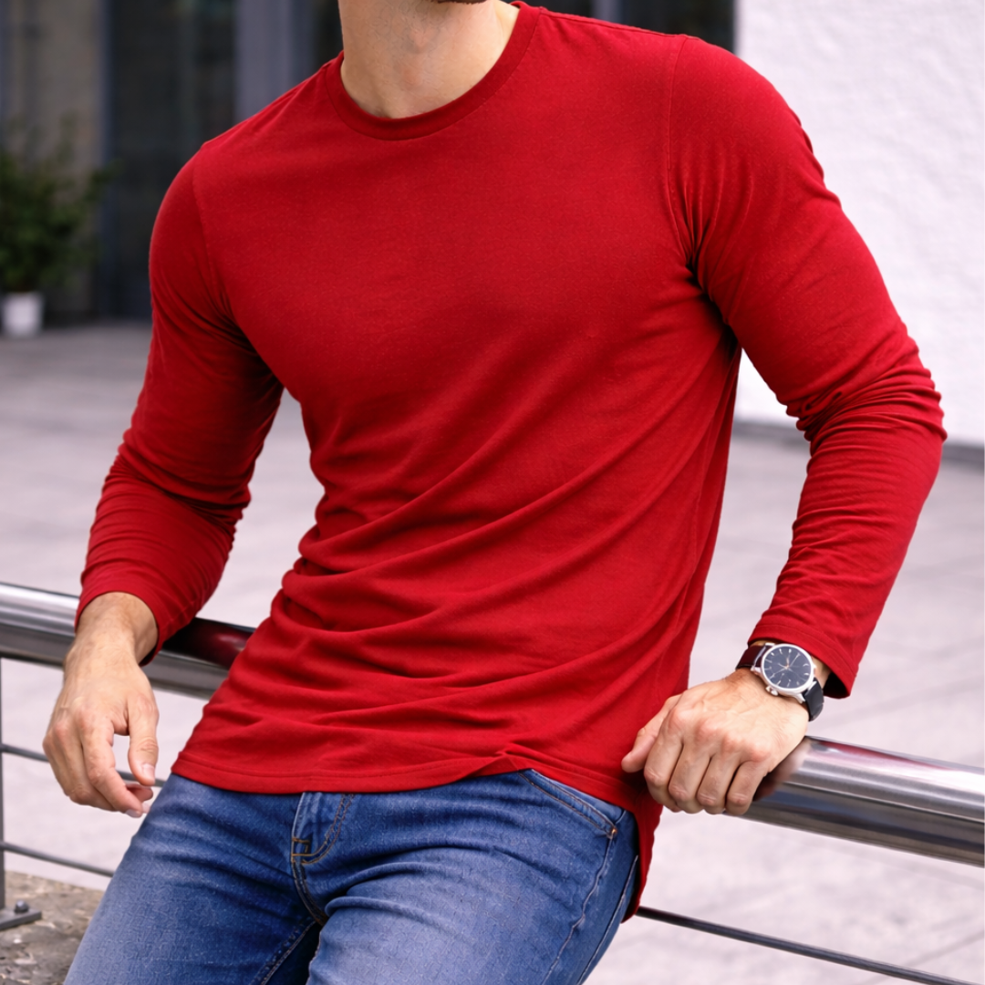 Polera Long Fit Manga Larga