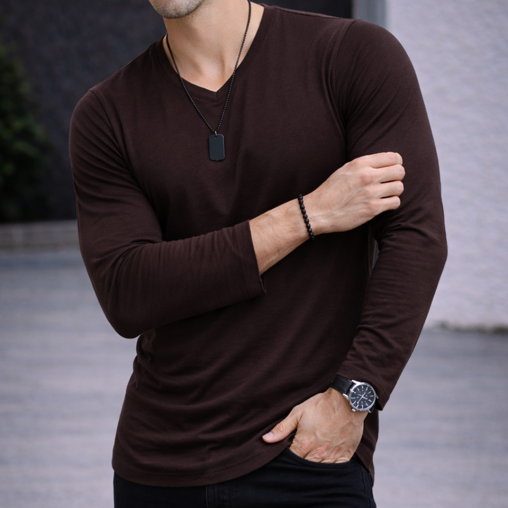 Polera Vittorio Manga larga