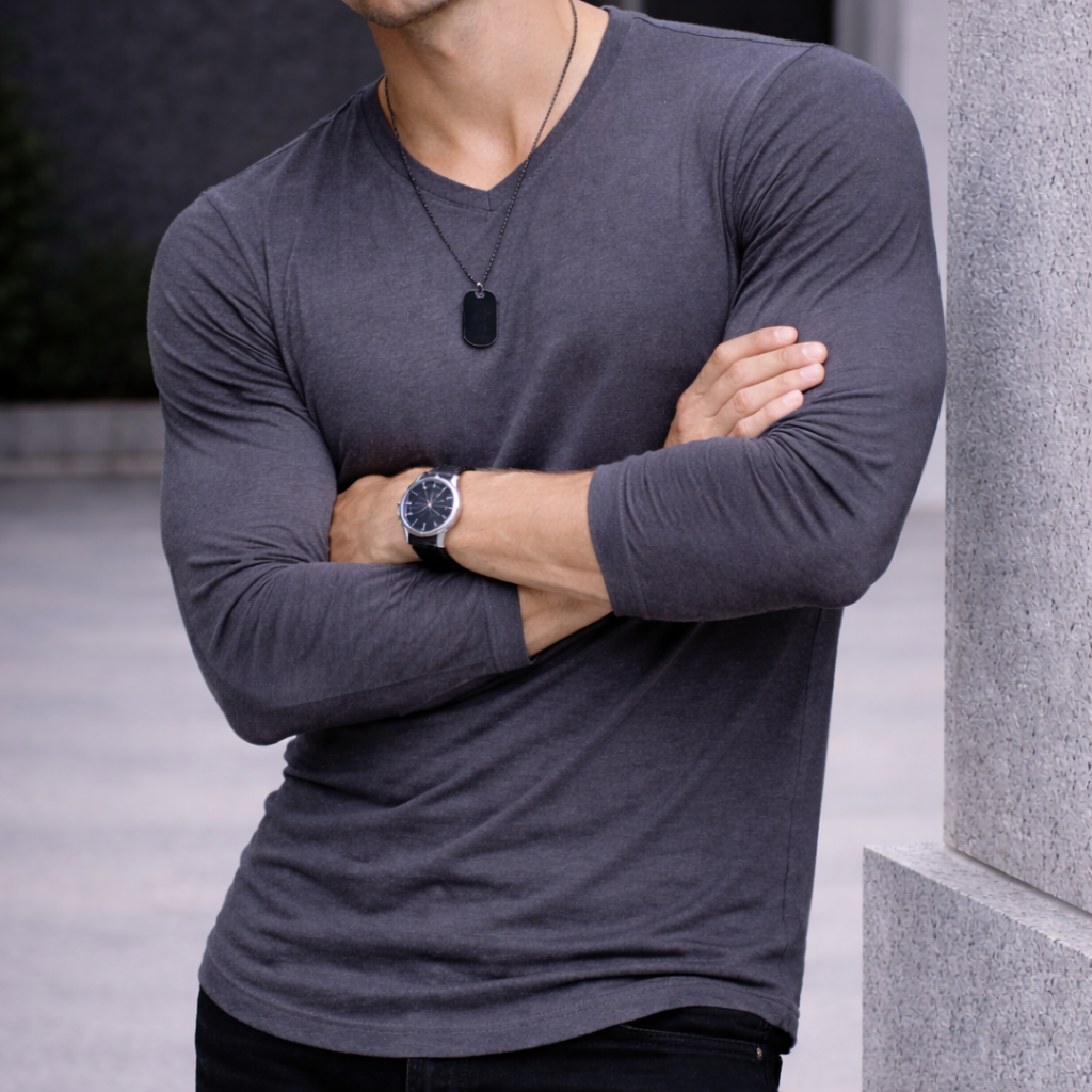 Polera Vittorio Manga larga