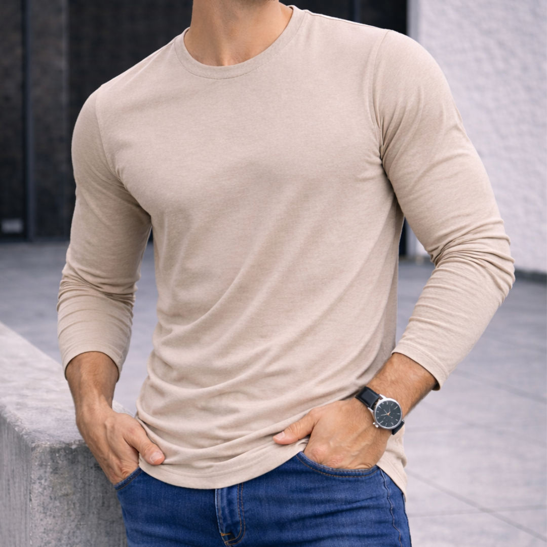 Polera Long Fit Manga Larga