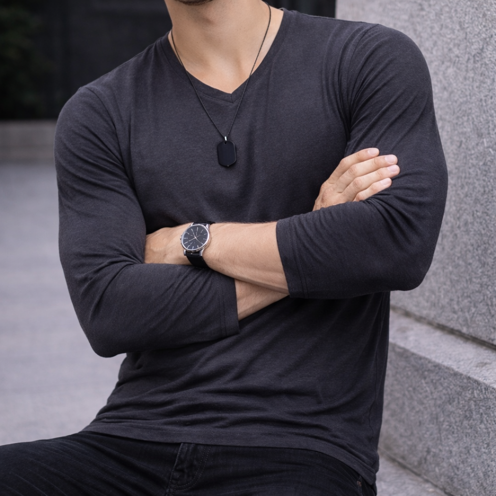 Polera Vittorio Manga larga