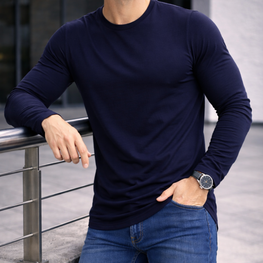 Polera Long Fit Manga Larga