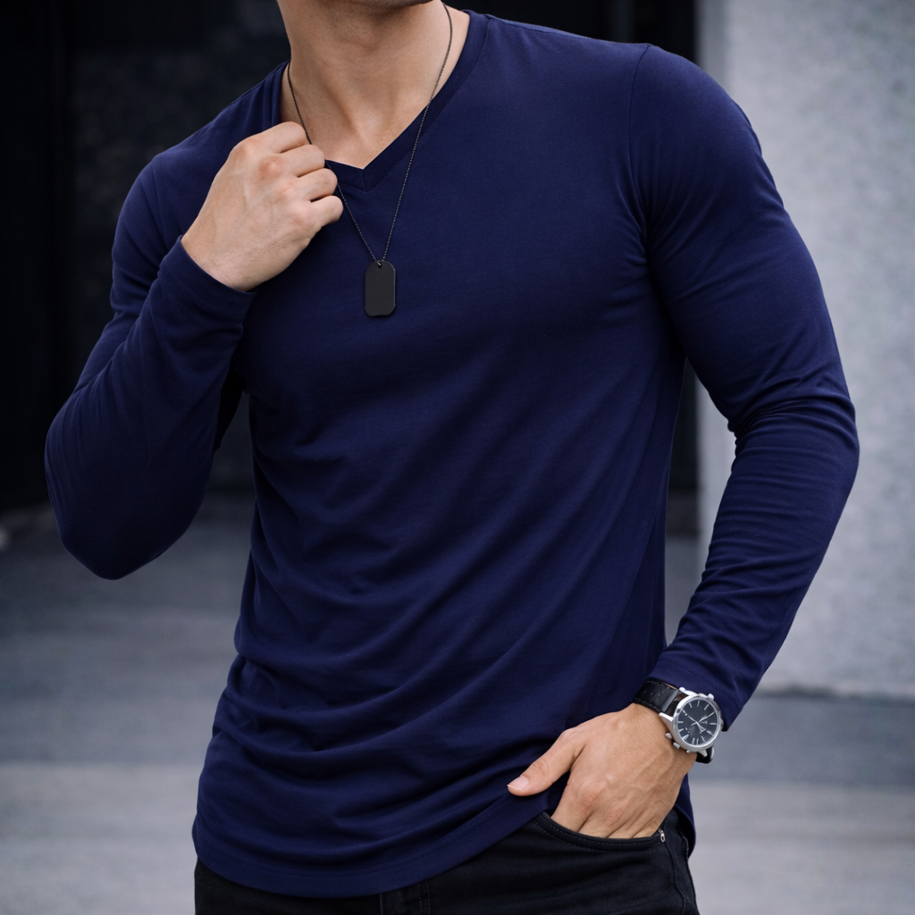 Polera Vittorio Manga larga