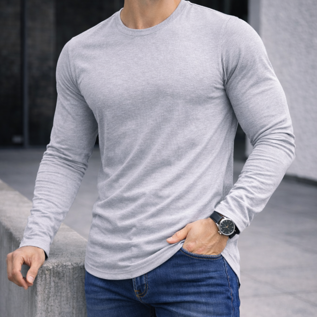 Polera Long Fit Manga Larga