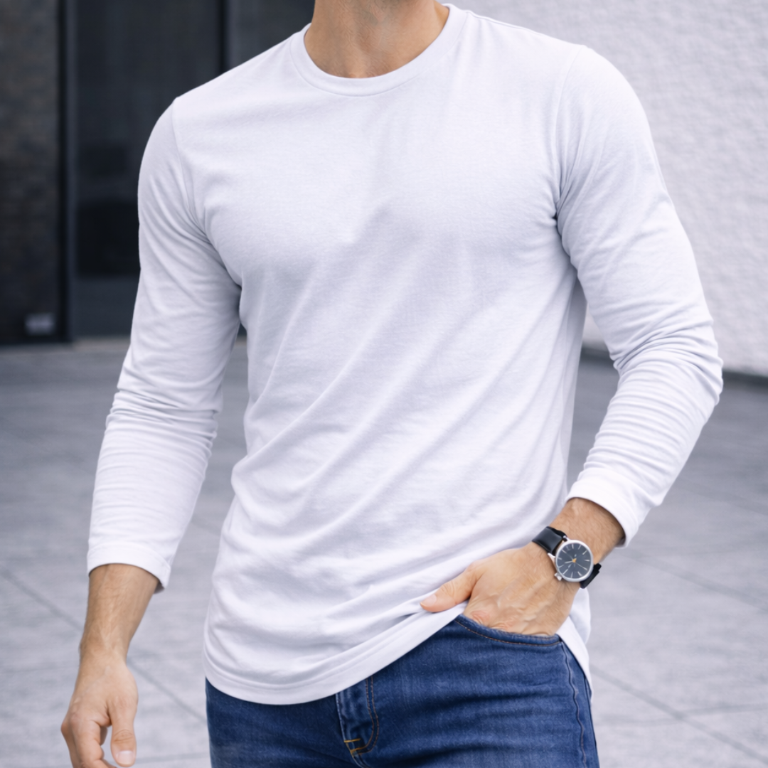 Polera Long Fit Manga Larga