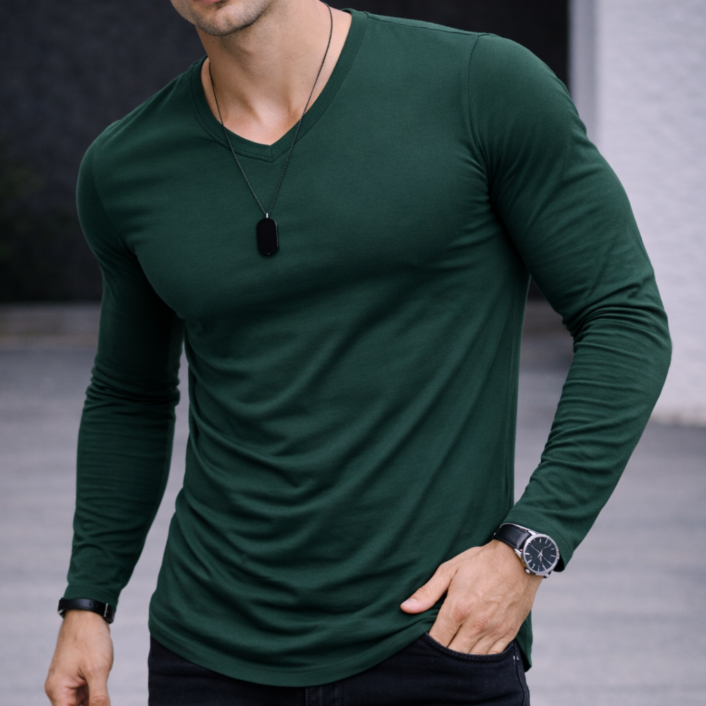 Polera Vittorio Manga larga
