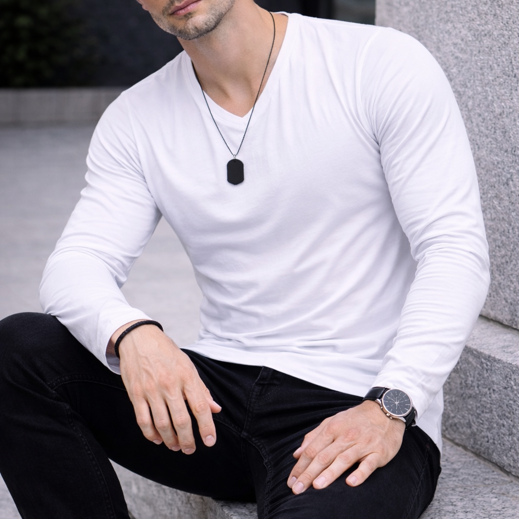 Polera Vittorio Manga larga