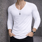 Polera Long V manga Larga