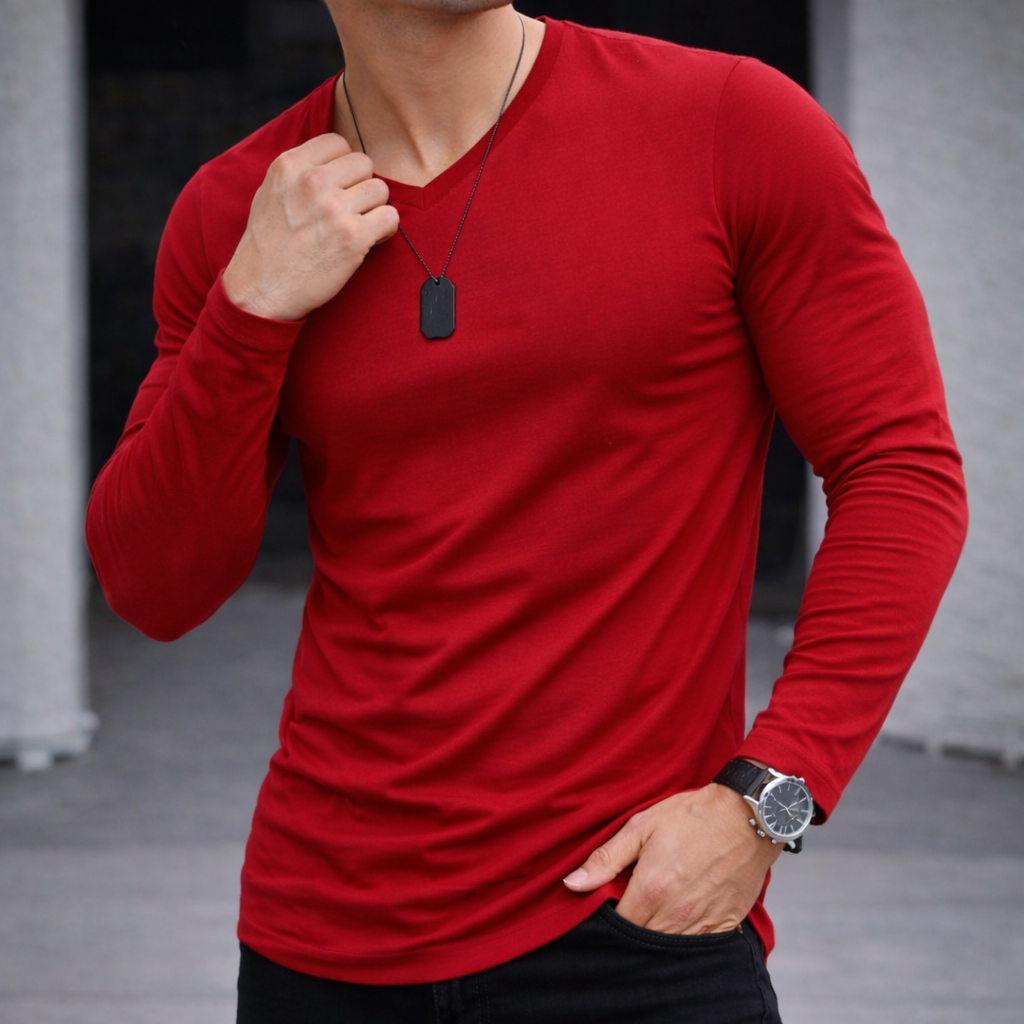 Polera Vittorio Manga larga