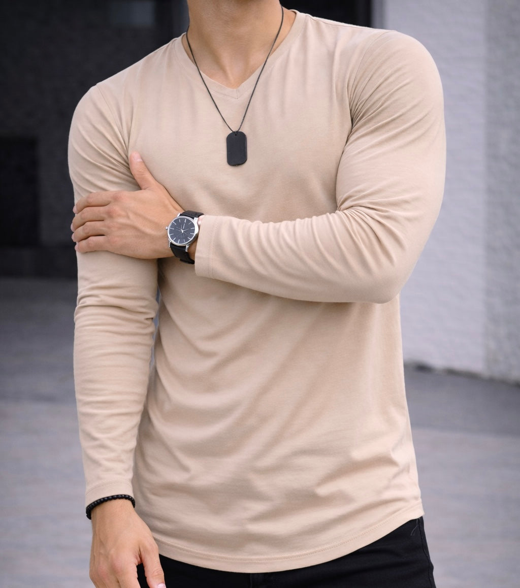 Polera Vittorio Manga larga