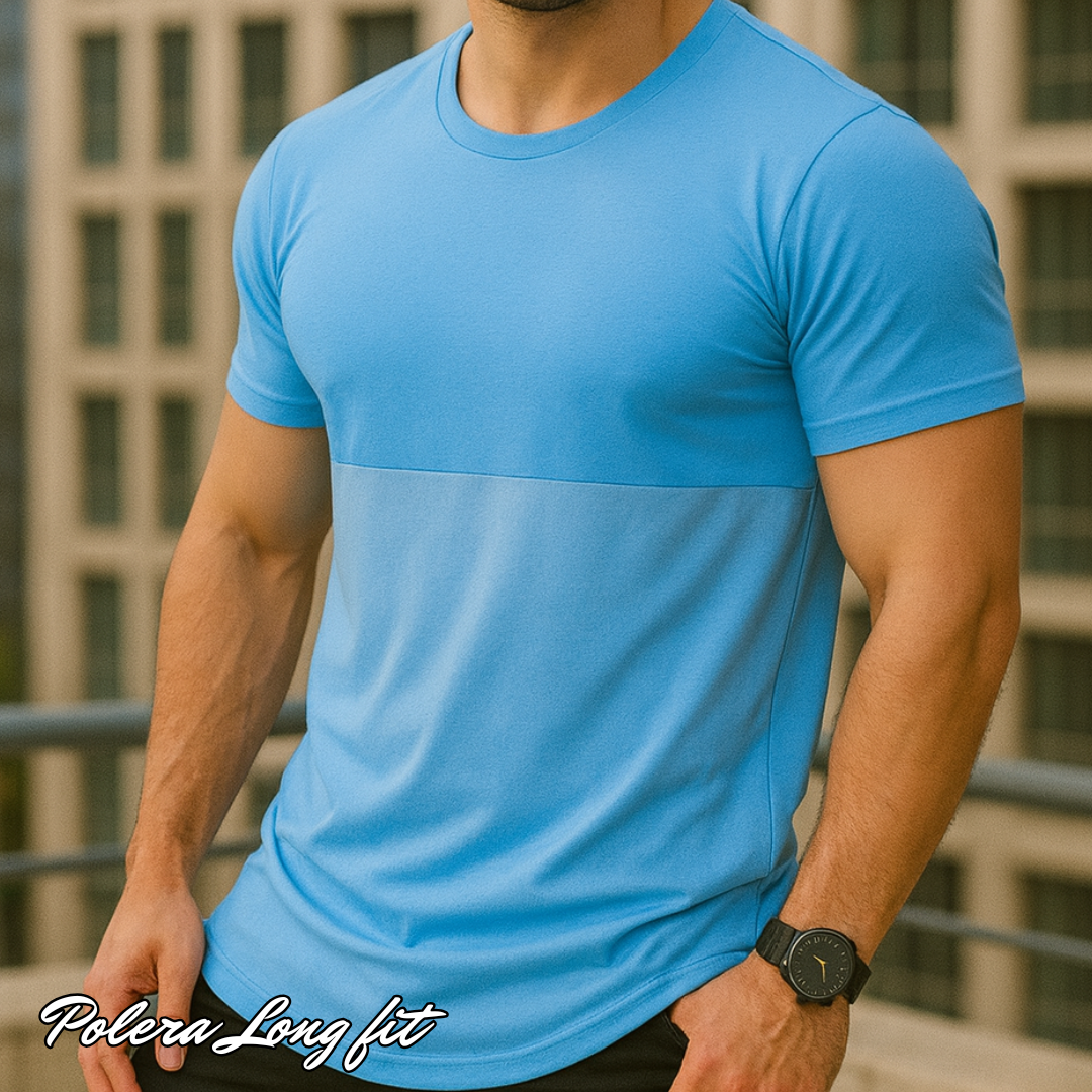 Polera Long fit Bi-tricolor