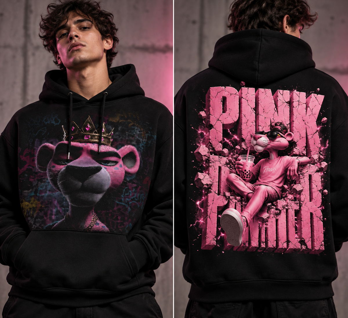 Hoddie Pink King